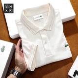 Áo Thun Nam POLO SHIRT LCST GOLF BASIC TRƠN VIỀN VÀNG Form Slimfit khuy Khắc Chữ xịn Logo Xanh thêu hàng xuất xịn