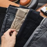 Quần Tây Nam - Quần Âu BURBERRY LOGO TÚI VIỀN DÂY Ống Dài Dáng Ôm Chất Co Giãn Dễ Chịu Chống Nhăn Hàng Xuất Xịn Cực Sang