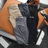 Quần Tây Nam - Quần Âu BURBERRY LOGO TÚI VIỀN DÂY Ống Dài Dáng Ôm Chất Co Giãn Dễ Chịu Chống Nhăn Hàng Xuất Xịn Cực Sang