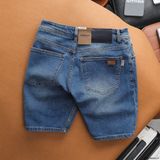 Quần Short Jean Nam XANH DENIM BURBERRY xịn logo TAG DA Thật, Khuy Nút Titan Hàng Xuất Xịn Cao Cấp Có Big Size