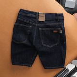 Quần Short Jean Nam XANH ĐEN NAVY BURBERRY xịn logo TAG DA Thật, Khuy Nút Titan Hàng Xuất Xịn Cao Cấp Có Big Size