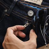Quần Short Jean Nam XANH ĐEN NAVY BURBERRY xịn logo TAG DA Thật, Khuy Nút Titan Hàng Xuất Xịn Cao Cấp Có Big Size