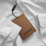 Áo sơ mi tay dài Không Túi Trẻ Trung BURBERRY 3 MÀU siêu sang Khuy Nút khắc Full Pack