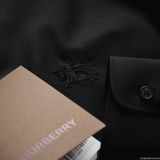 Áo sơ mi tay dài Không Túi Trẻ Trung BURBERRY 3 MÀU siêu sang Khuy Nút khắc Full Pack