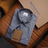 Áo sơ mi tay dài Không Túi Trẻ Trung BURBERRY 3 MÀU siêu sang Khuy Nút khắc Full Pack