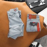 Quần Jean Nam LEVIS 511 PREMIUM DÁNG DÀI CXJLV013 Màu Trắng Xanh Form SlimFit Mềm Mịn Co Giãn Hàng Xuất Xịn Có Big Size