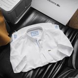 Áo sơ mi nam ngắn tay KHÔNG TÚI LCST cổ cài khuy vải OXFORD có túi 4 màu Full Tem Tag Code Hàng Cao Cấp Cực Xịn