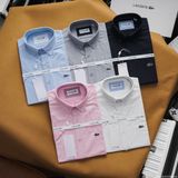 Áo sơ mi nam ngắn tay KHÔNG TÚI LCST cổ cài khuy vải OXFORD có túi 4 màu Full Tem Tag Code Hàng Cao Cấp Cực Xịn