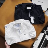 Áo sơ mi nam ngắn tay KHÔNG TÚI LCST cổ cài khuy vải OXFORD có túi 4 màu Full Tem Tag Code Hàng Cao Cấp Cực Xịn