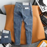 Quần Jean Nam ZARA XANH BASIC CXJZR003 Lót Viền Ống Form SlimFit Mềm Mịn Co Giãn Hàng Xịn Chính Hãng CÓ BIG SIZE
