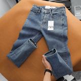 Quần Jean Nam ZARA XANH BASIC CXJZR003 Lót Viền Ống Form SlimFit Mềm Mịn Co Giãn Hàng Xịn Chính Hãng CÓ BIG SIZE
