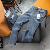 Quần Jean Nam ZARA XANH BASIC CXJZR003 Lót Viền Ống Form SlimFit Mềm Mịn Co Giãn Hàng Xịn Chính Hãng CÓ BIG SIZE