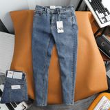 Quần Jean Nam ZARA XANH BASIC CXJZR003 Lót Viền Ống Form SlimFit Mềm Mịn Co Giãn Hàng Xịn Chính Hãng CÓ BIG SIZE