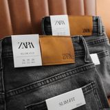 Quần Jean Nam Cao Cấp ZARA XÁM ZR015 Lót Viền Ống Form SlimFit Mềm Mịn Co Giãn Hàng Xịn Chính Hãng CÓ BIG SIZE