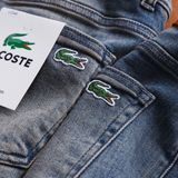Quần Jean Nam LCST LC048 Màu Xanh Denim Đậm Cúc Đồng Logo 2 mặt Form SlimFit Mềm Mịn Co Giãn Hàng Xuất Xịn Có Big Size