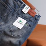 Quần Jean Nam LCST LC048 Màu Xanh Denim Đậm Cúc Đồng Logo 2 mặt Form SlimFit Mềm Mịn Co Giãn Hàng Xuất Xịn Có Big Size