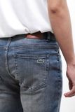 Quần Jean Nam LCST LC048 Màu Xanh Denim Đậm Cúc Đồng Logo 2 mặt Form SlimFit Mềm Mịn Co Giãn Hàng Xuất Xịn Có Big Size