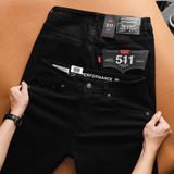 Quần Jean Nam LEVIS PREMIUM 511 CXJLV004 Màu Đen Form SlimFit Mềm Mịn Co Giãn Hàng Xuất Xịn Có Big