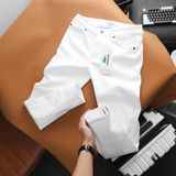 Quần Jean Nam LCST MÀU TRẮNG LC034 Lót Viền Ống Form SlimFit Mềm Mịn Co Giãn Hàng Xuất Xịn Có Big Size