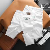 Quần Jean Nam LCST MÀU TRẮNG LC034 Lót Viền Ống Form SlimFit Mềm Mịn Co Giãn Hàng Xuất Xịn Có Big Size