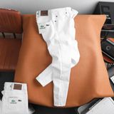 Quần Jean Nam LCST MÀU TRẮNG LC034 Lót Viền Ống Form SlimFit Mềm Mịn Co Giãn Hàng Xuất Xịn Có Big Size