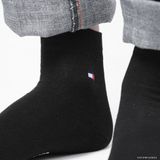 1 Đôi Vớ Dài Qua Mắt Cá Cổ Trung Cao Cấp Xịn Chất Dày Êm Trơn Logo Viền Chỉ Chữ Basic Tommy Hilifiger