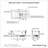 Bồn tắm chân yếm TOTO PAY1515HVC/TVBF411 (1.5M)