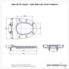 Nắp bồn cầu đóng êm TOTO TC600VS