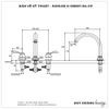 Vòi sen xả bồn tắm 3 lỗ KOHLER K-12885T-B4-CP