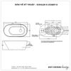 Bồn tắm đặt sàn KOHLER K-21388T-0 Lithocast