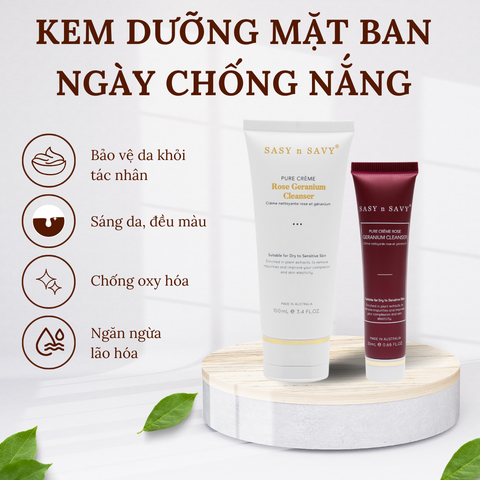 Kem Dưỡng Mặt Ban Ngày Chống Nắng Da Thuần Chay Hữu Cơ Sasy n Savy SPF 15 Skin Firming Crème