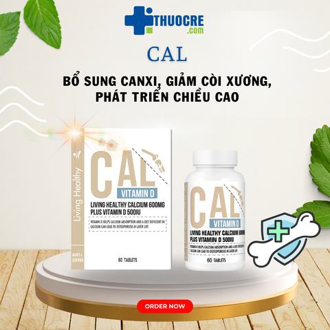 Combo Tăng Canxi Sụn Khớp: Living Healthy Glucosamine & Calcium