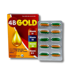 Viên uống bổ sung vitamin 4B GOLD - HGSG Pharma (Hộp 6 vỉ x 10 viên)