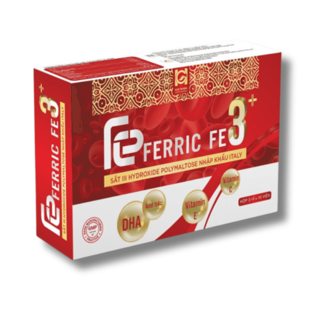 Viên uống bổ sung sắt FERRIC FE3+ (Hộp 6 vỉ x 10 viên)