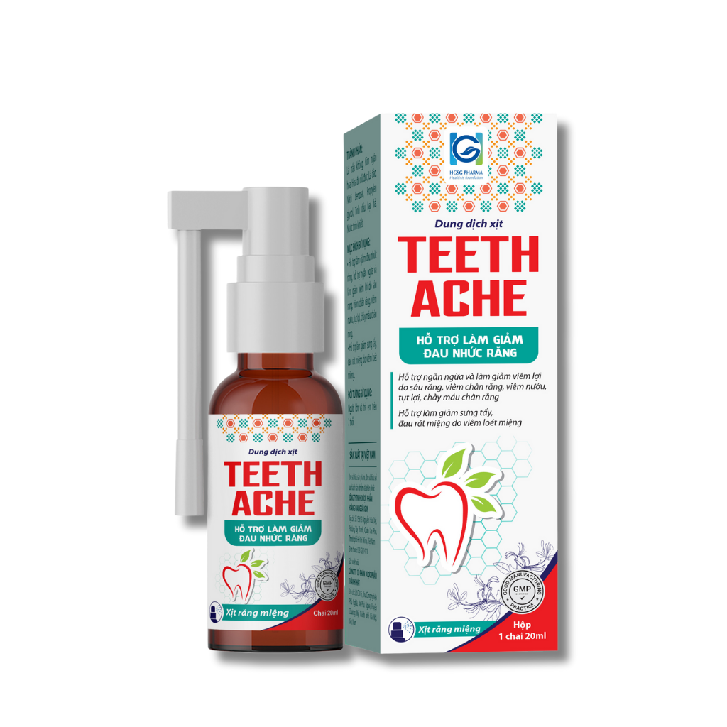 Xịt hỗ trợ giảm nhức răng, viêm nướu TEETH ACHE - HGSG Pharma