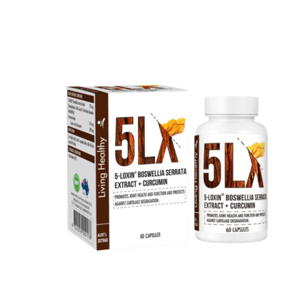 Viên uống bảo vệ khớp Living Healthy 5-Loxin Boswellia Serrata Extract + Curcumin (Hộp 60 viên)