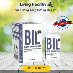 Viên uống tăng cường thị lực Living Healthy Bilberry 10000mg Plus Lutein (Hộp 60 viên)