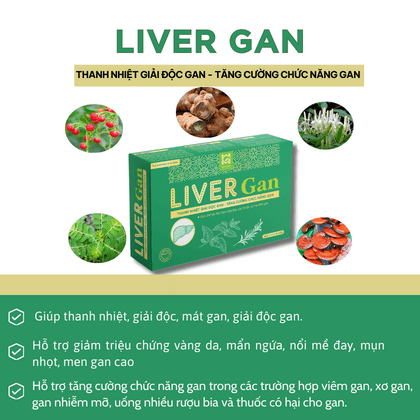 Viên uống giải độc tăng chức năng gan LiverGan - HSGS Pharma (3 vỉ x 10 viên)