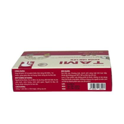 Viên Uống Bổ Phế Tami Xuyên Tâm Liên HGSG Pharma Giảm Đau Rát Họng (Hộp 3 vỉ x 10 viên)