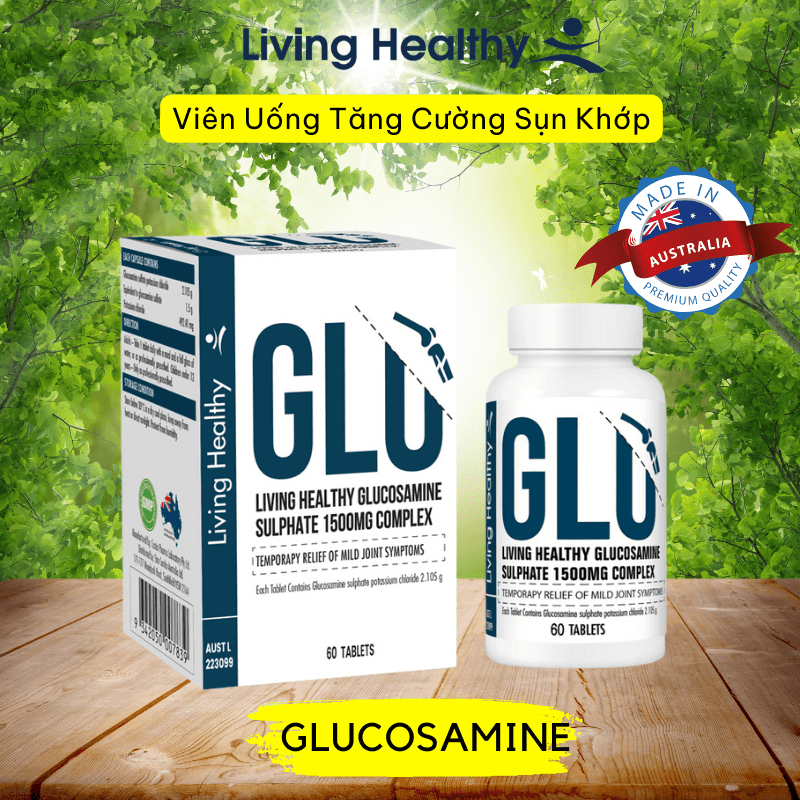 Viên uống tăng sụn khớp Living Healthy Glucosamine Sulphate 1500mg Complex (Hộp 60 viên)