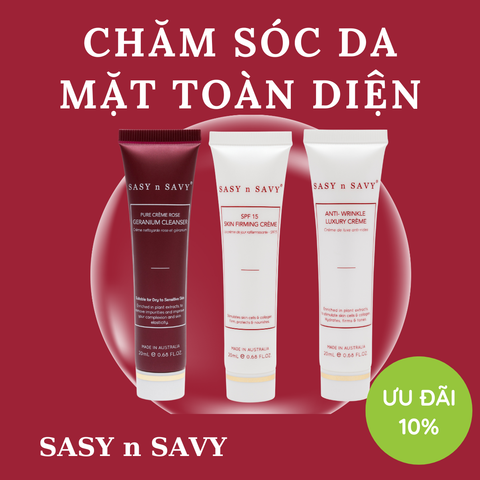 Combo Chăm Sóc Da Mặt Toàn Diện Thuần Chay Hữu Cơ Sasy n Savy