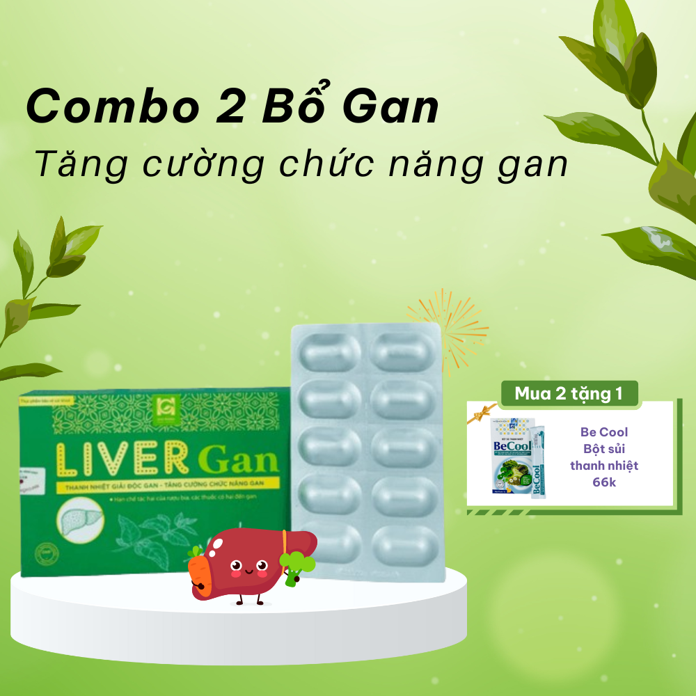 Combo Mát Gan Giải Độc: Mua 2 LiverGan Tặng 1 BeCool