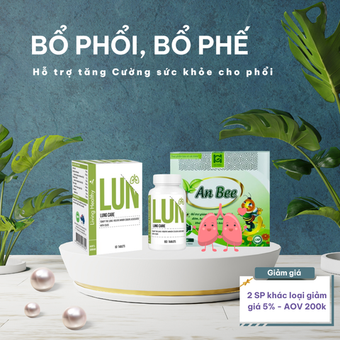 Combo Trị Ho Bổ Phế: Living Healthy Lung Care & Siro ho Anbee