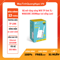 Bộ mở rộng sóng Wifi TP link TL-WA855RE 300Mbps (có cổng Lan)