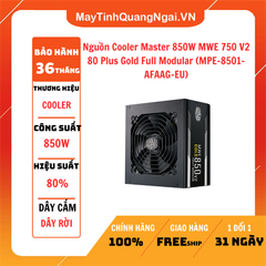 Nguồn Cooler Master 850W MWE 750 V2 80 Plus Gold Full Modular (MPE-8501-AFAAG-EU)