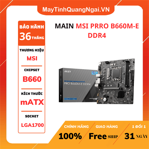 MAIN MSI PRO B660M-E DDR4