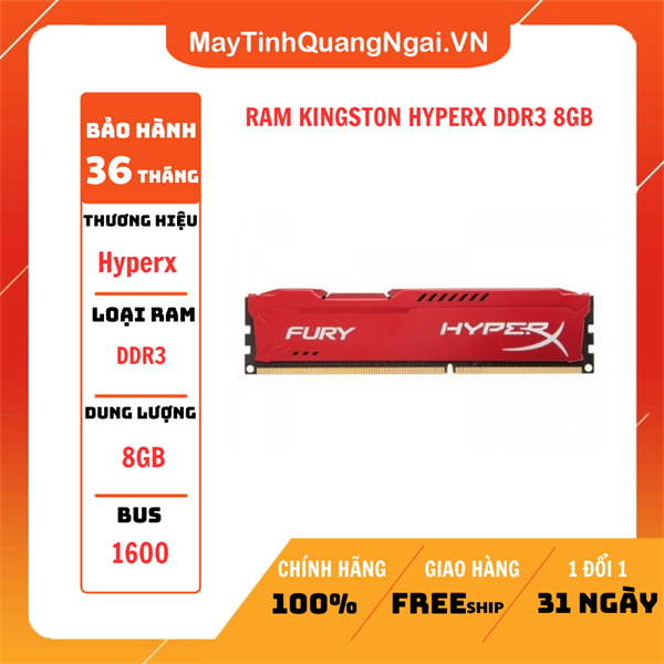 RAM KINGSTON HYPERX DDR3 8GB
