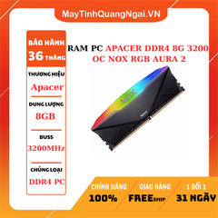 RAM PC APACER DDR4 8G 3200 OC NOX RGB AURA 2 (1 x 8GB) BLACK