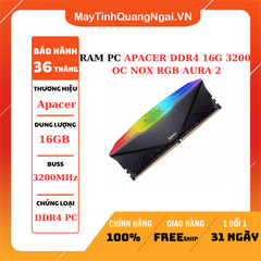 RAM PC APACER DDR4 16G 3200 OC NOX RGB AURA 2 BLACK (1 x 16GB)