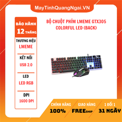 BỘ CHUỘT PHÍM LMEME GTX305 COLORFUL LED (BACK)